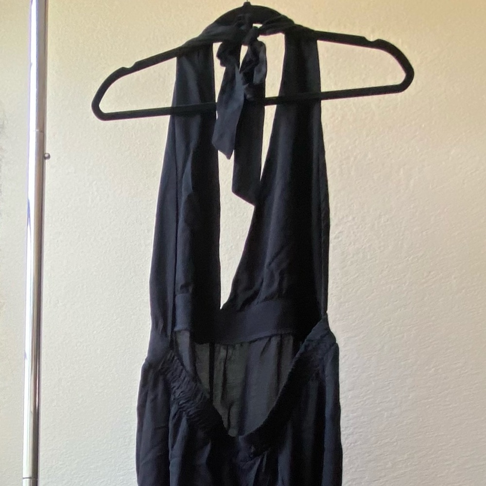 Wild Fable black halter-neck backless jumpsuit - Picture 3 of 5